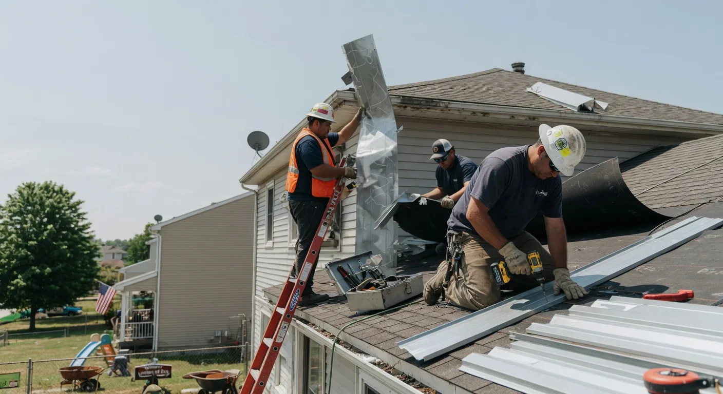 Storm Damage Metal Roof Repair in South Charleston, OH